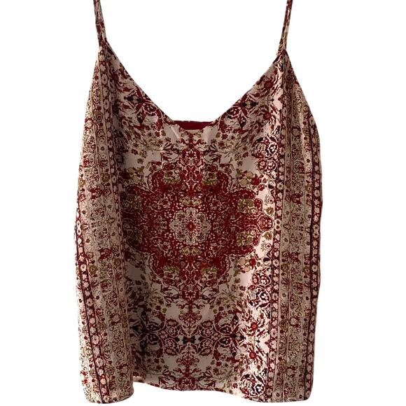 L'AGENCE Jane Silk Camisole BOHO Print Tank Top Cami Size XS - Picture 1 of 12